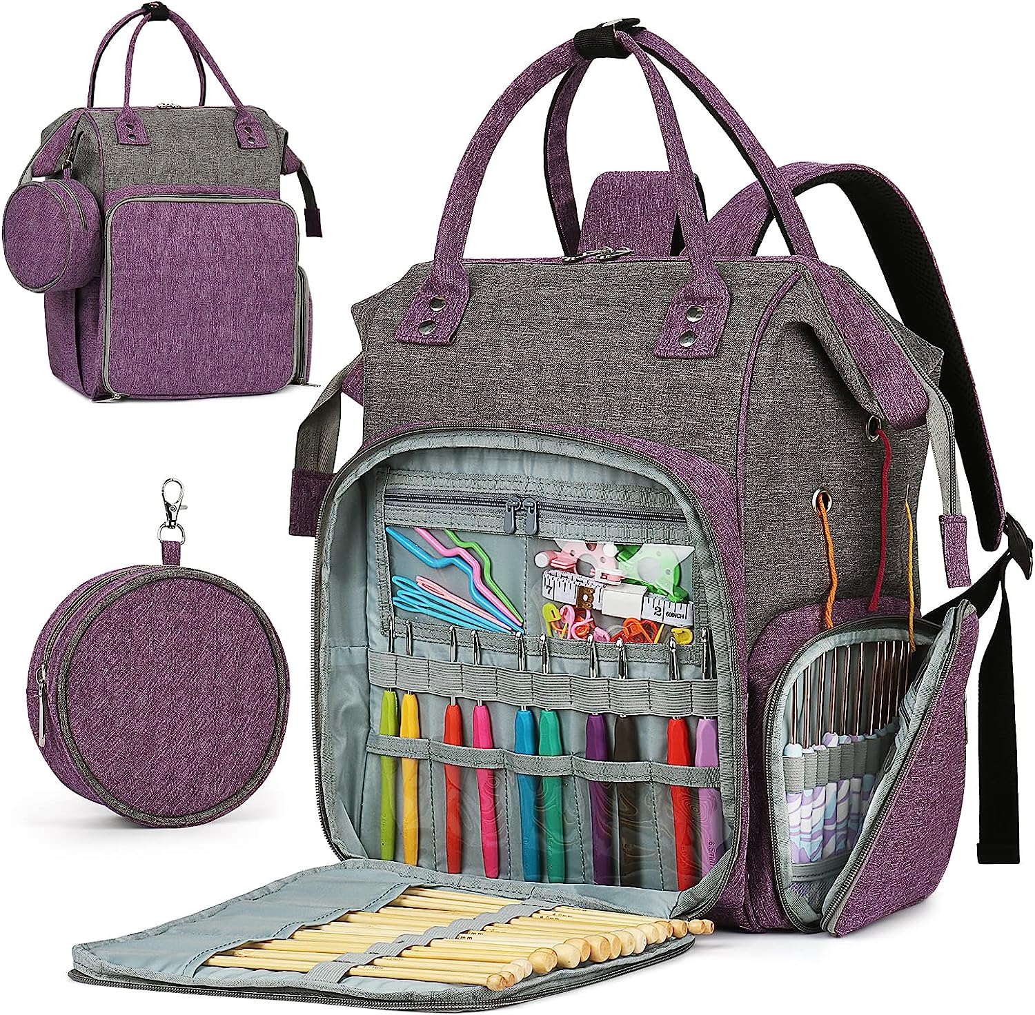 Blushbees® Large Knitting Bag - Yarn Storage Organizer