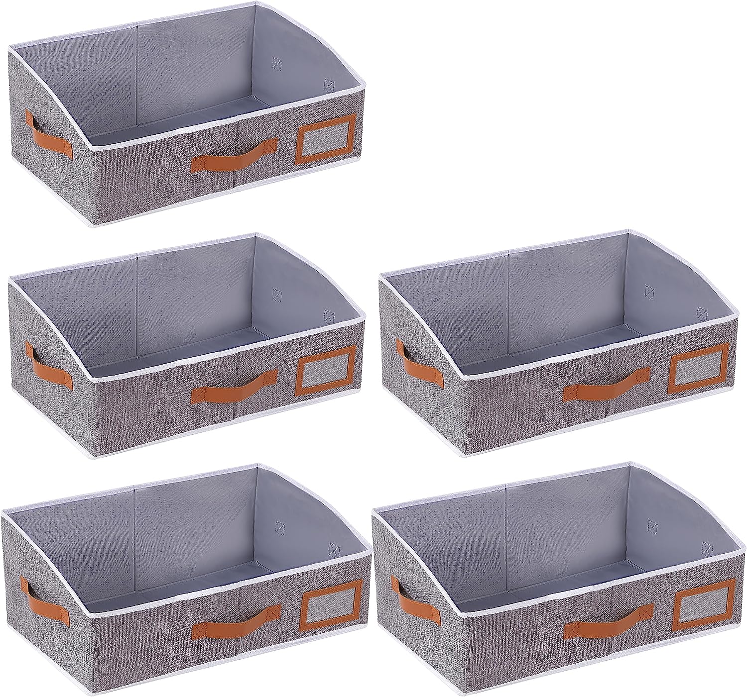 Blushbees® Foldable Trapezoidal Storage Bins - 3-Pack, Beige