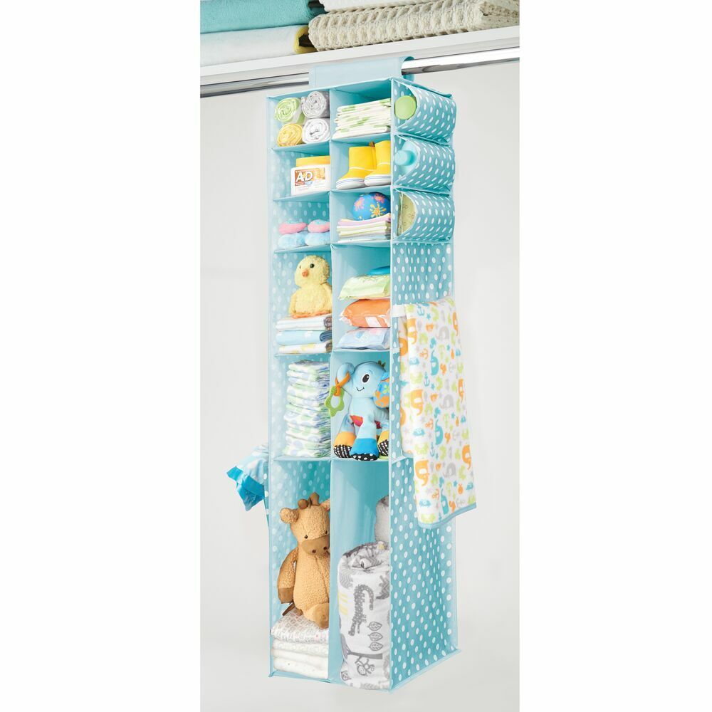 BlushBees® Kids Fabric Over Closet Rod Hanging Organizer, with 12 Shelves (Pack of 2)