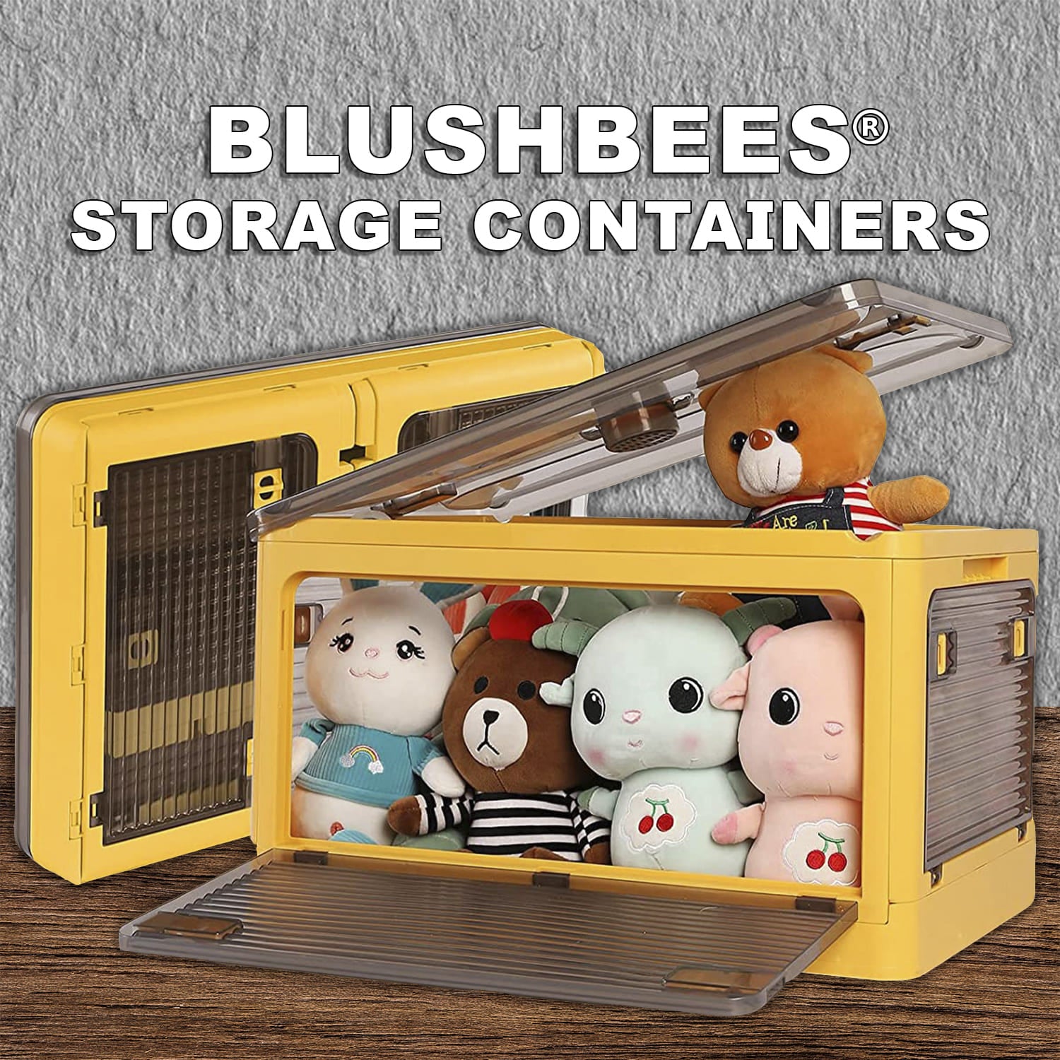 BlushBees® Storage Containers, For Clothes, Blankets, Kitchen Items, with 4 Wheels