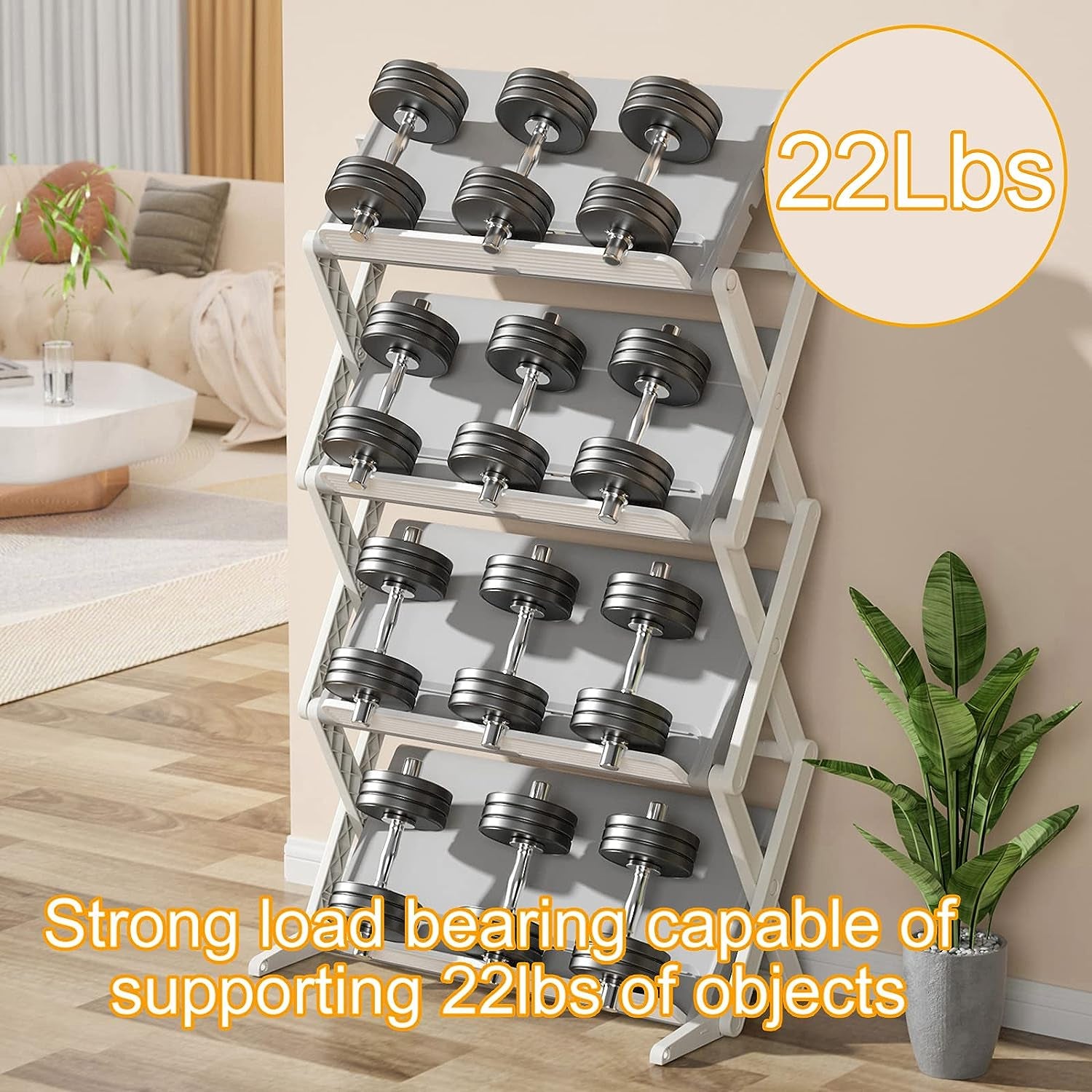 Shoe Rack, 4 Tier Shoe Storage Cabinet 12 Pair Plastic Shoe Shelves Organizer for Closet Hallway Bedroom Entryway Clear Plastic Foldable Sneaker Containers Bins Closet Organizer Shoe Organizer