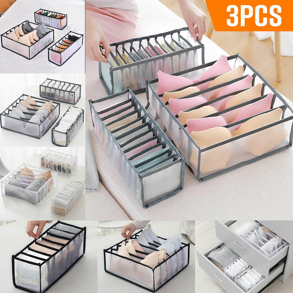 YBM Home Clothes Drawer Organizer - Set of 8 Drawer Organizers for Bra,  Underwear, Lingerie, Socks, Ties ETC - Foldable, Easy Assemble, Breathable